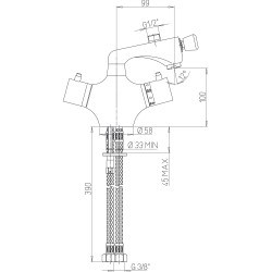 Mitigeur thermostatique bain-douche monotrou blade