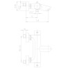 Mitigeur thermostatique bain douche nu blade