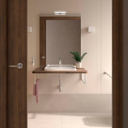 Ensemble EASY BATH 90 cm : plan, vasque, miroir & LED