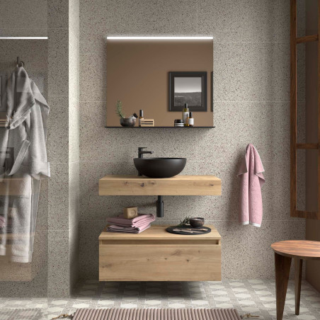 Plan de toilette DOMUS pour vasque à poser (60 à 140 cm, 3 finitions)