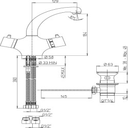 Mitigeur lavabo thermostatique blade