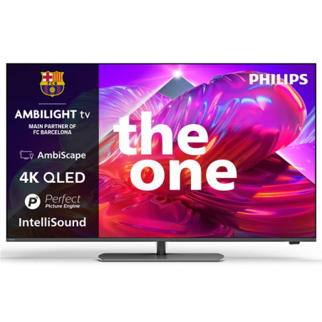 PHILIPS The One 120 hz - Pied central - QLED - AMBILIGHT 3 - UHD - TITAN OS *
