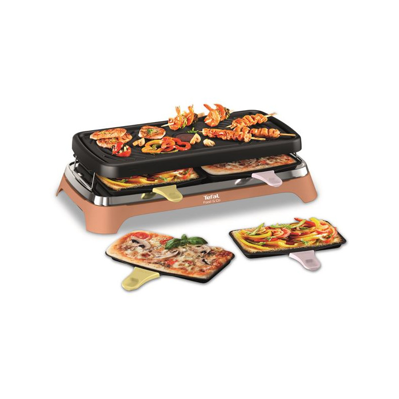TEFAL Star+ - Raclette / Gril / Plancha 8 personnes - Food & Co - RE651JF0