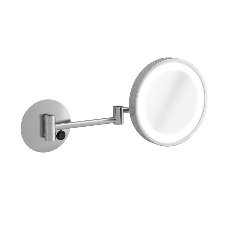 Miroir BEAUTY rond grossissant x3 pliant à LED