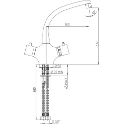 Mitigeur thermostatique d'évier blade
