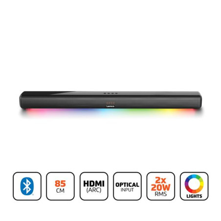 LENCO Barre de son Lenco 85 cm 40 W Bluetooth® HDMI LED *