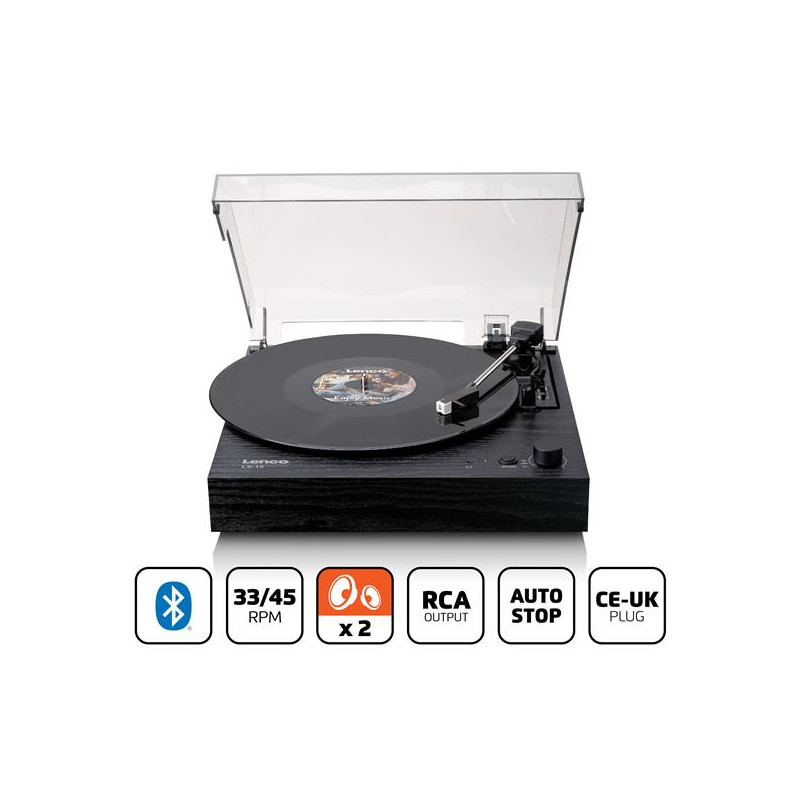 LENCO Lecteur de disques Lenco avec Bluetooth®, deux haut-parleurs intégrés e *