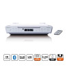 LENCO Radio-réveil de cuisine Lenco avec CD Bluetooth® et télécommande Blanc *