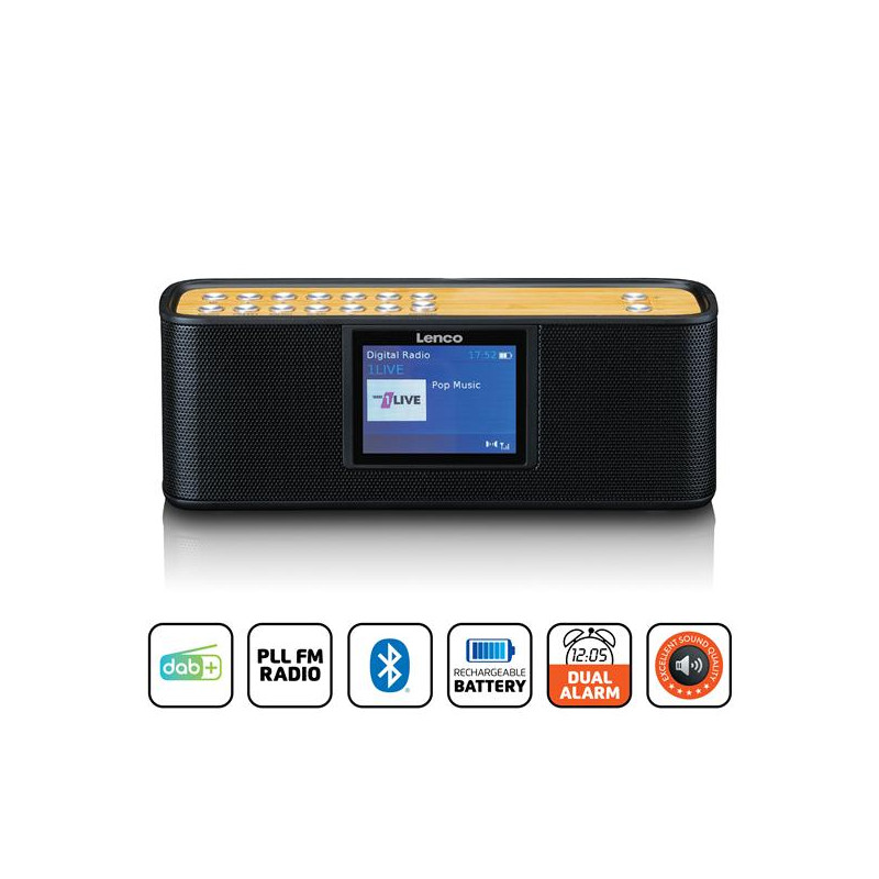 LENCO Lenco DAB/FM avec écran couleur 2,4' Batterie rechargeable Bluetooth® N *