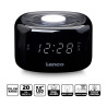 LENCO Lenco Radio-réveil FM avec veilleuse Noir *