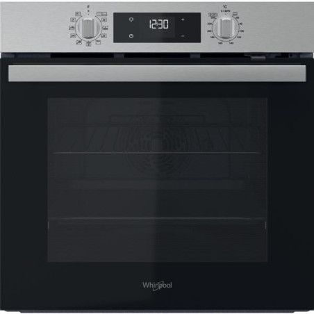 WHIRLPOOL Four multifonction, pyrolyse + hydrolyse, inox, grande cavité 71 L, cha *