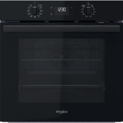 WHIRLPOOL Four multifonction, pyrolyse, black, 71 L, chaleur pulsée, rail télesco *