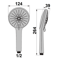 Douchette eco 5 jets