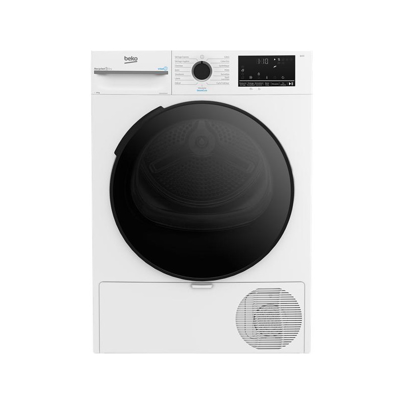BEKO Sèche linge Pompe à chaleur, bPRO500, 10 kg, Classe D, SteamCure, Tambo *