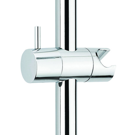 Curseur ABS chromé pour barre de douche Ø25mm, design