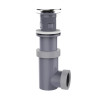 SIPHONETTE lavabo digiclic clapet inox,corps gris,H. réglable,sortie Ø32 ou 40
