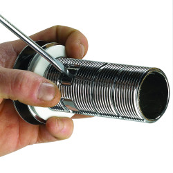 SIPHONETTE lavabo digiclic clapet inox,corps gris,H. réglable,sortie Ø32 ou 40