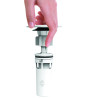 SIPHONETTE lavabo digiclic clapet inox,corps gris,H. réglable,sortie Ø32 ou 40
