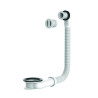 Trop-plein universel blanc avec enjoliveur blanc pour orifice diam 25 et 30 mm