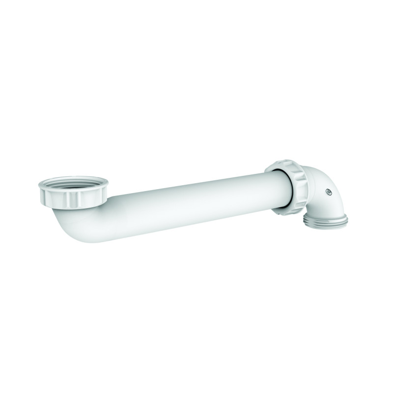 Tubulure gain d'espace lavabo, entraxe 95-260mm, 1"1/4, blanc,corps 100% PCR