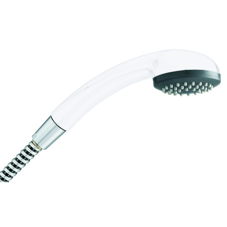 Douchette 1 jet ABS blanc, COBRA, avec système anti-calcaire