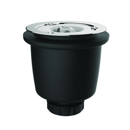 Bonde douche Ø90, sans capot, sortie verticale, débit 50L/mn, corps 70% PCR