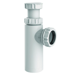 Siphon lavabo NF design réglable 56/106mm, sortie Ø32mm,corps 100% PCR