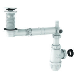 Équipement lavabo TBXP, extra-plat,clapet serti inox,diamètre 32/40, corps 100% PCR