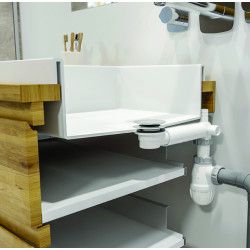 Équipement lavabo TBXP, extra-plat,clapet serti inox,diamètre 32/40, corps 100% PCR