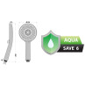 Douchette 3 jets anticalcaire 6 l/mn