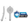 Douchette 3 jets anticalcaire 7,6 l/mn