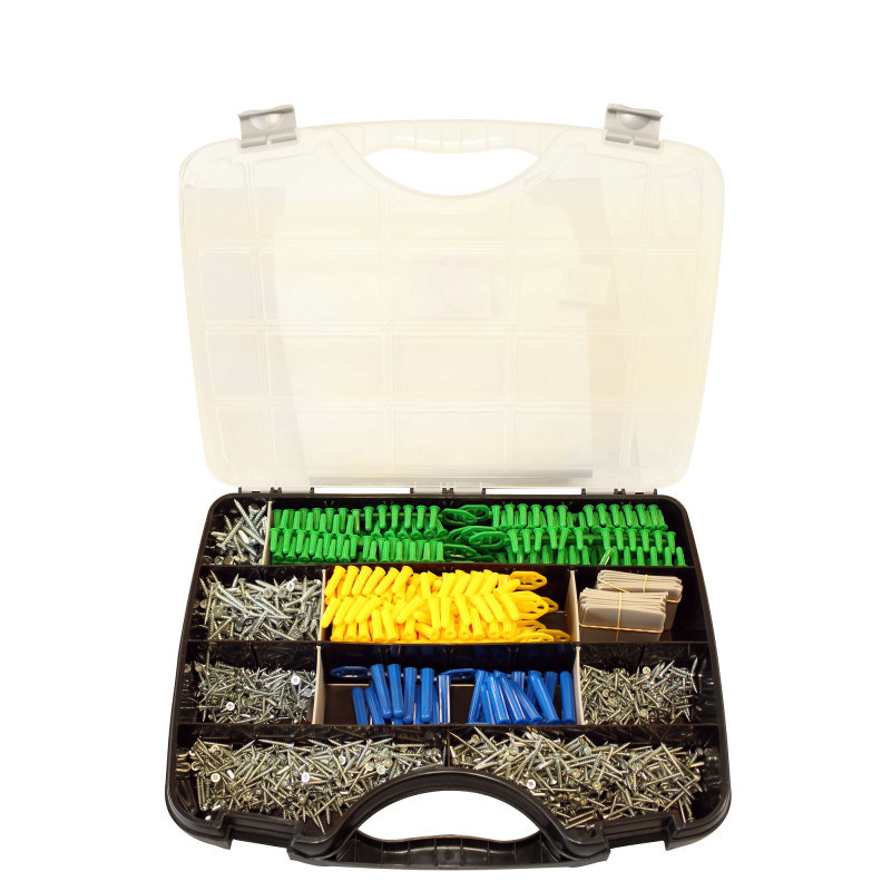 Coffret de vis à bois aggloméré chevilles RC tirefond