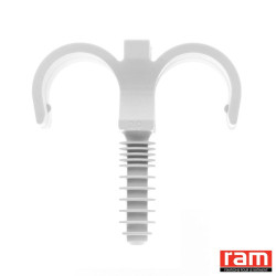 Sachet de 10 RAMCLIP blanc double 16 mm