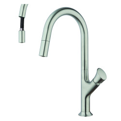 Mitigeur tropic à douchette gris inox
