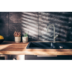 Mitigeur tropic à douchette gris inox