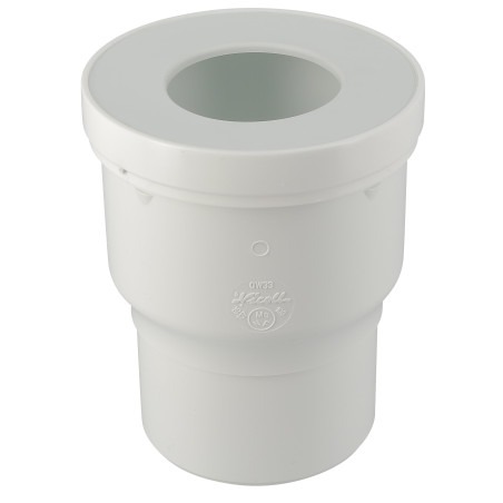 Pipe de WC sortie droite, sortie femelle, Ø 100, Ø DM mini 85, Ø DM maxi 107