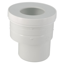 Pipe droite de WC, sortie excentrée Ø extérieur 93, DM mini Ø 85, DM maxi Ø 107