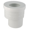 Pipe droite de WC, sortie excentrée Ø extérieur 93, DM mini Ø 85, DM maxi Ø 107