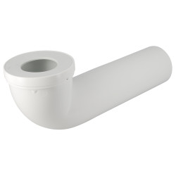 Pipe longue de WC avec piquage femelle Ø 40, Ø 100, en PVC blanc