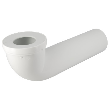 Pipe longue de WC avec piquage femelle Ø 40, Ø 100, en PVC blanc