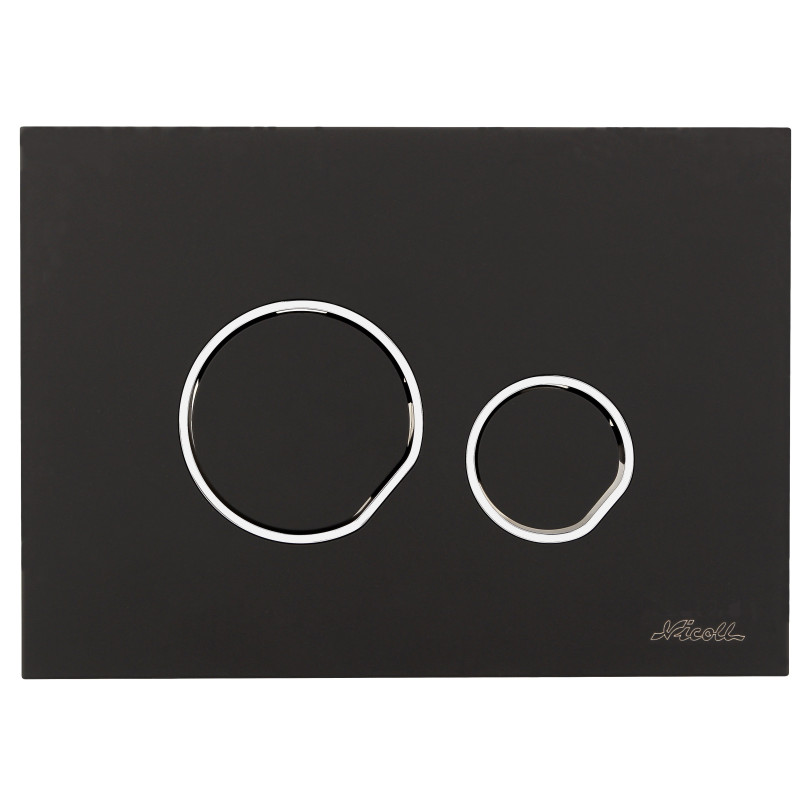 Plaque de commande DUO blanche, avec marquage Nicoll