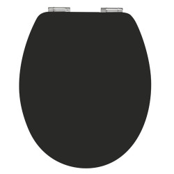 Abattant bois Diplomat Bamboo noir, fermeture ralentie