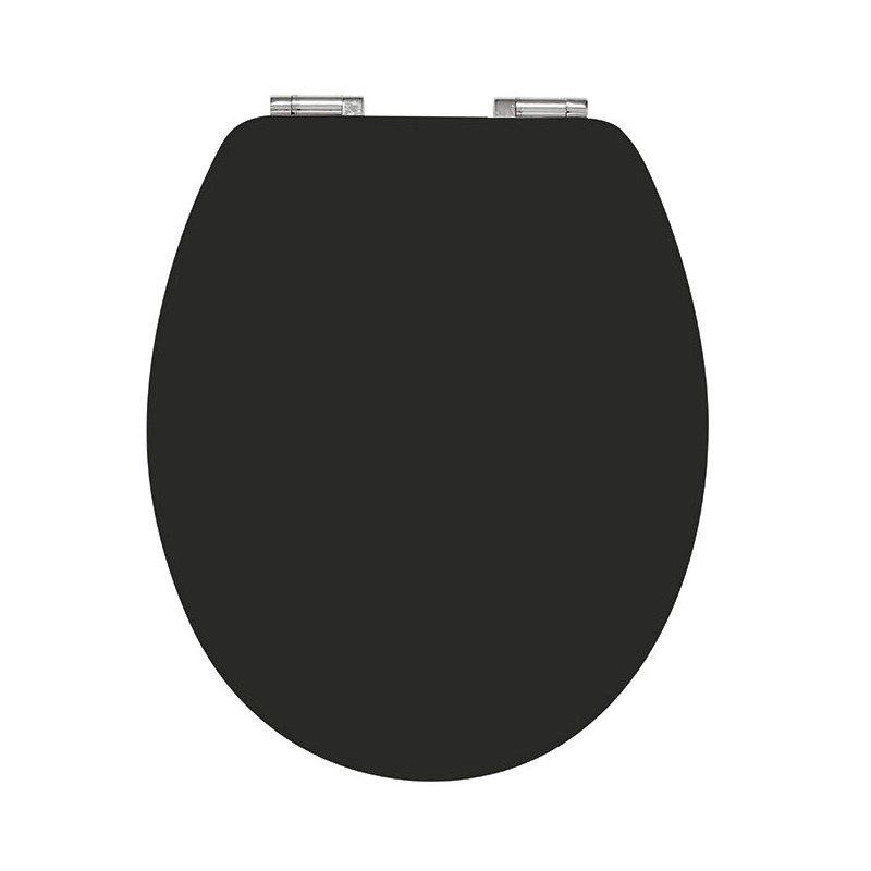 Abattant bois Diplomat Bamboo noir, fermeture ralentie