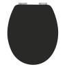 Abattant bois Diplomat Bamboo noir, fermeture ralentie