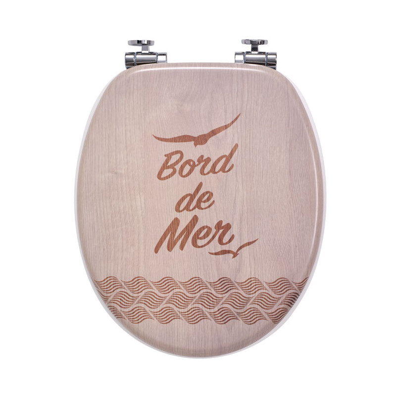 Abattant bois Woody Bord de Mer, fermeture ralentie