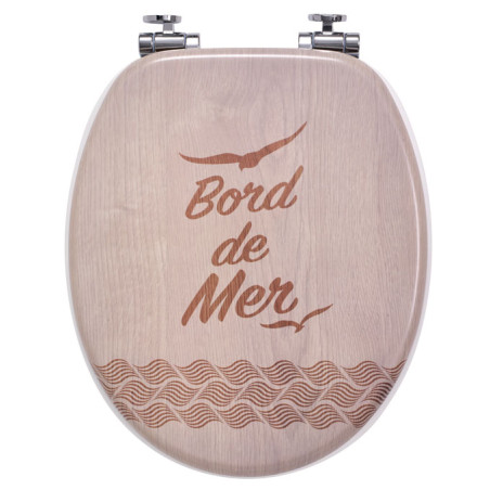 Abattant bois Woody Bord de Mer, fermeture ralentie