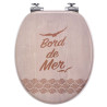 Abattant bois Woody Bord de Mer, fermeture ralentie
