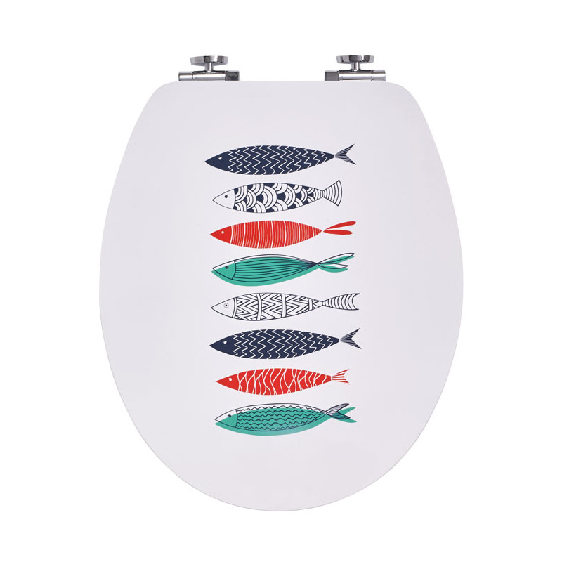 Abattant bois Diplomat Banc de sardines, fermeture ralentie