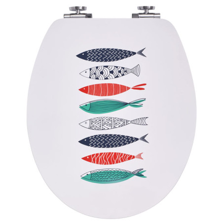 Abattant bois Diplomat Banc de sardines, fermeture ralentie