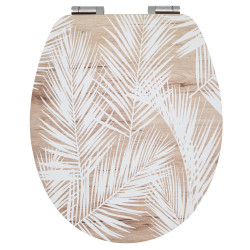 Abattant bois Diplomat Palm, fermeture ralentie, déclipsable, fixation dessus